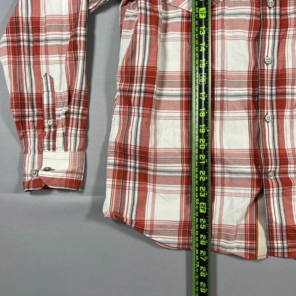 Banana Republic Western Flannel Shirt Mens M Multicolor Plaid Cotton Button Up